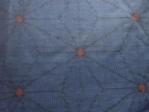 アンティーク　麻の葉模様織り出し本場泥大島紬着物